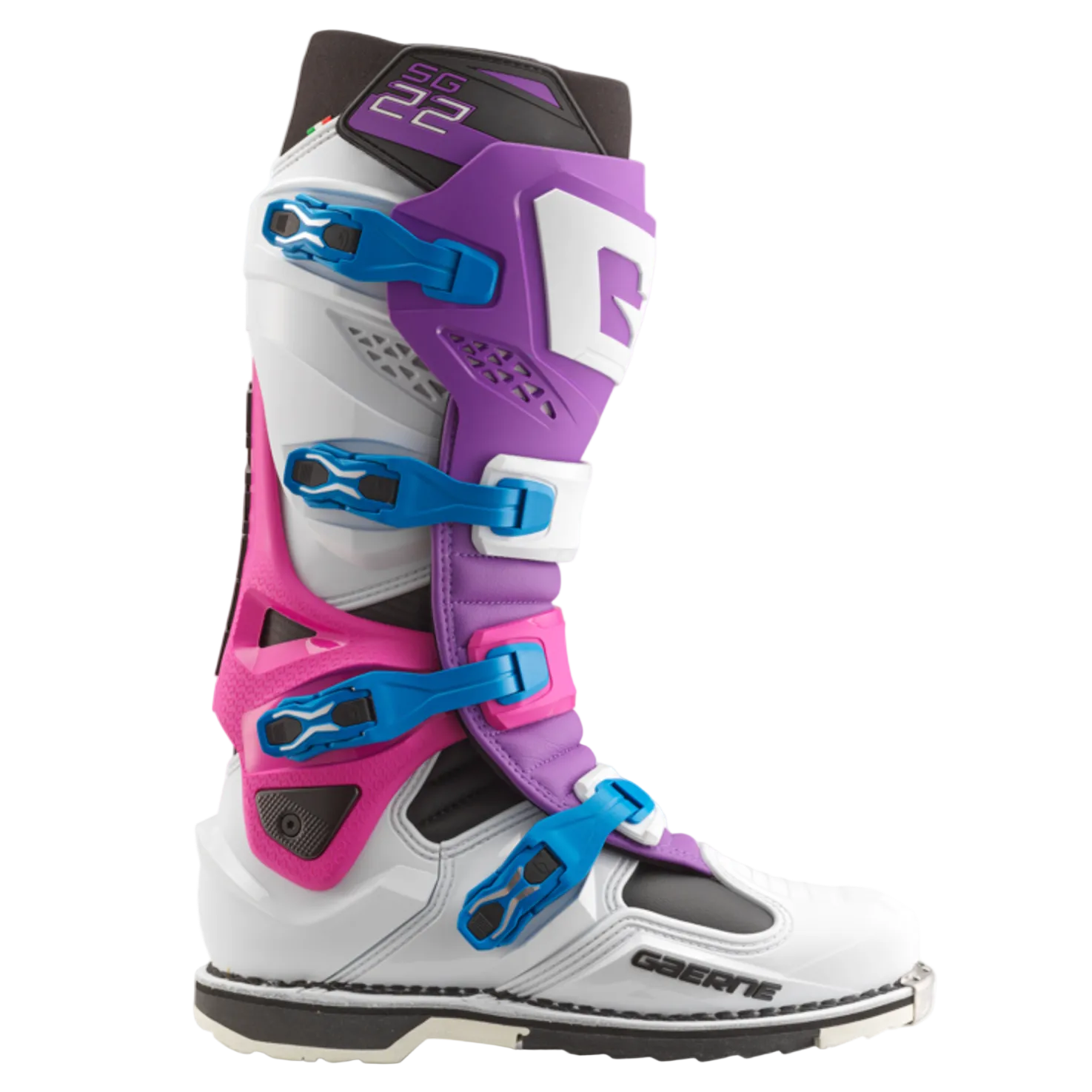 GAERNE Stiefel SG 22 weiß/violett/rosa/blau