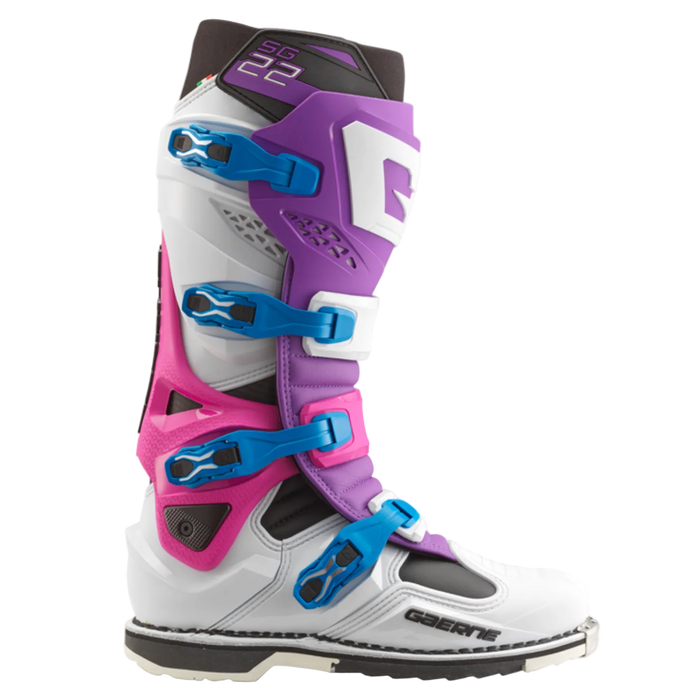GAERNE laarzen SG 22 wit/violet/roze/blauw
