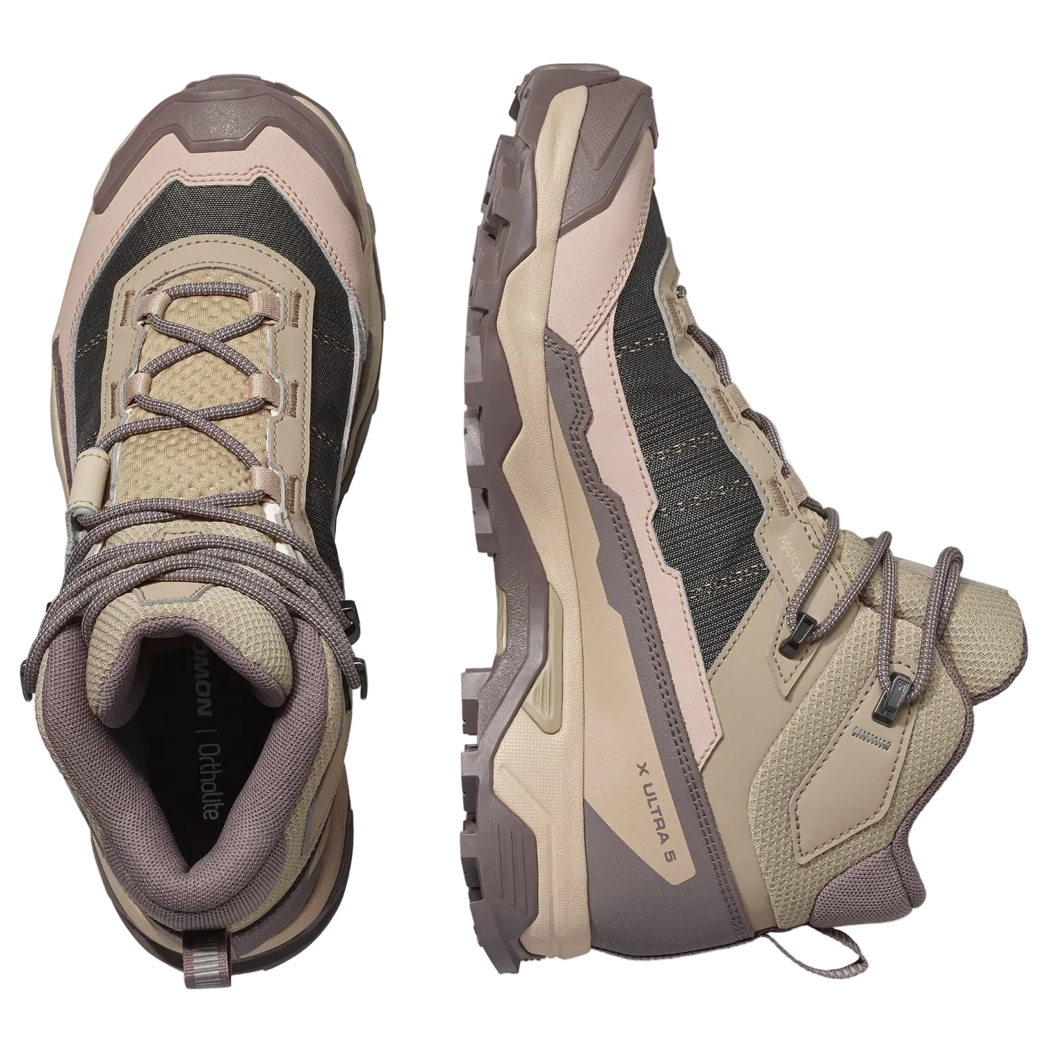 SALOMON sko X Ultra 5 Mid GTX W iron/desert tan/green milieu