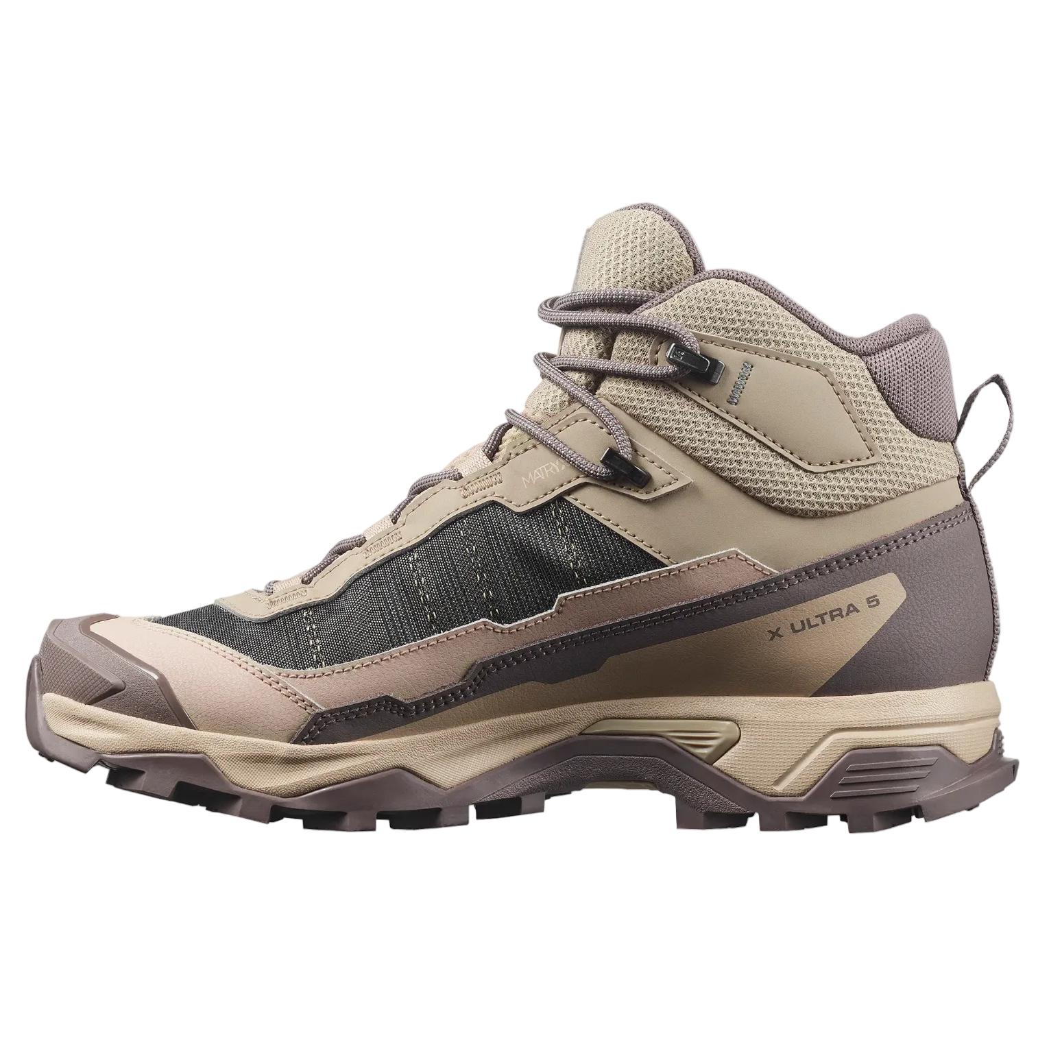 Chaussures SALOMON X Ultra 5 Mid GTX W iron/desert tan/green milieu