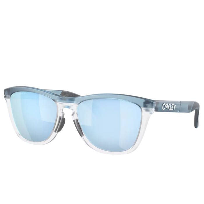 Occhiali da sole OAKLEY Frogskins Range trasparente stonewash chiaro con prizm deep water polarizzato