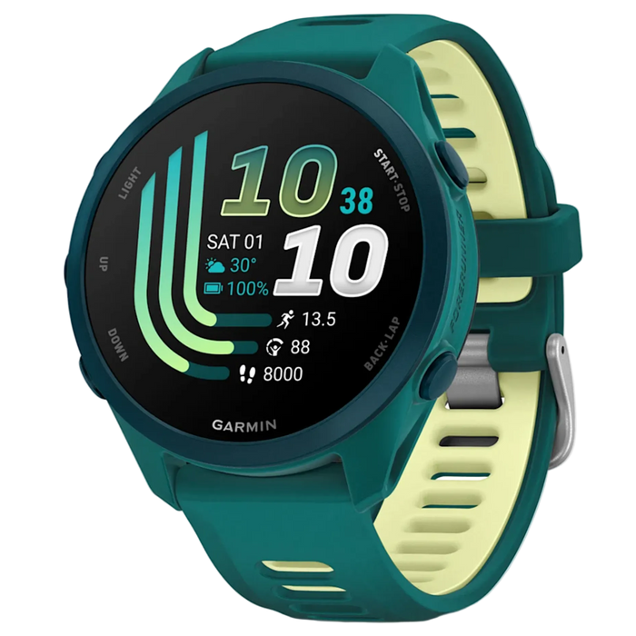GARMIN Forerunner 170 43mm Muziek GPS WiFi groenblauw/citroengeel