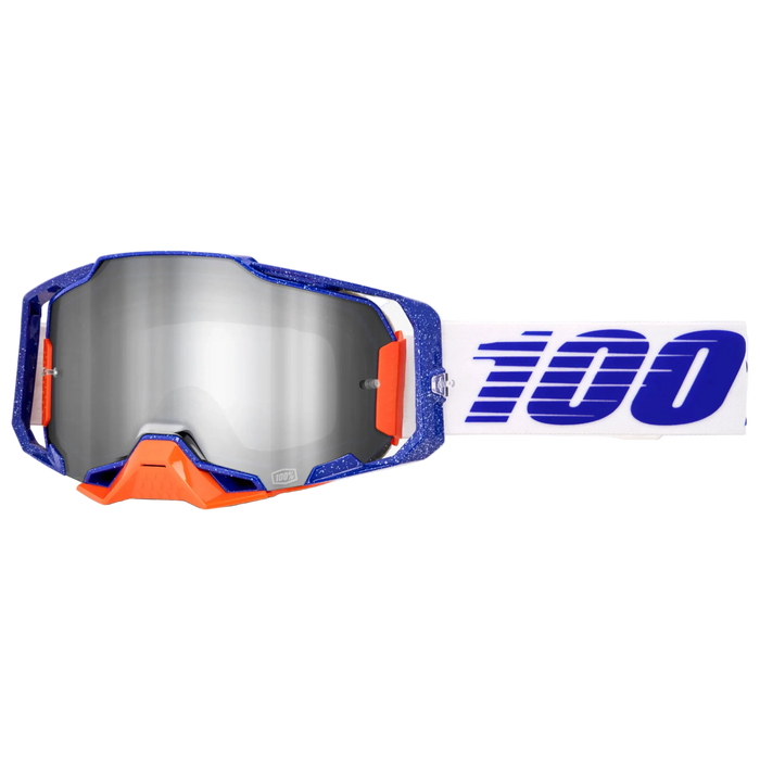 100% goggles Armega Lavingaad blue/orange w/mirror silver flash