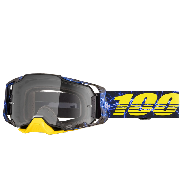 100% goggles Armega Furios black/yellow w/clear