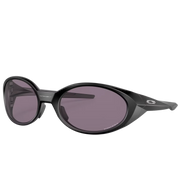 Black sunglasses with a reflective surface on a white background