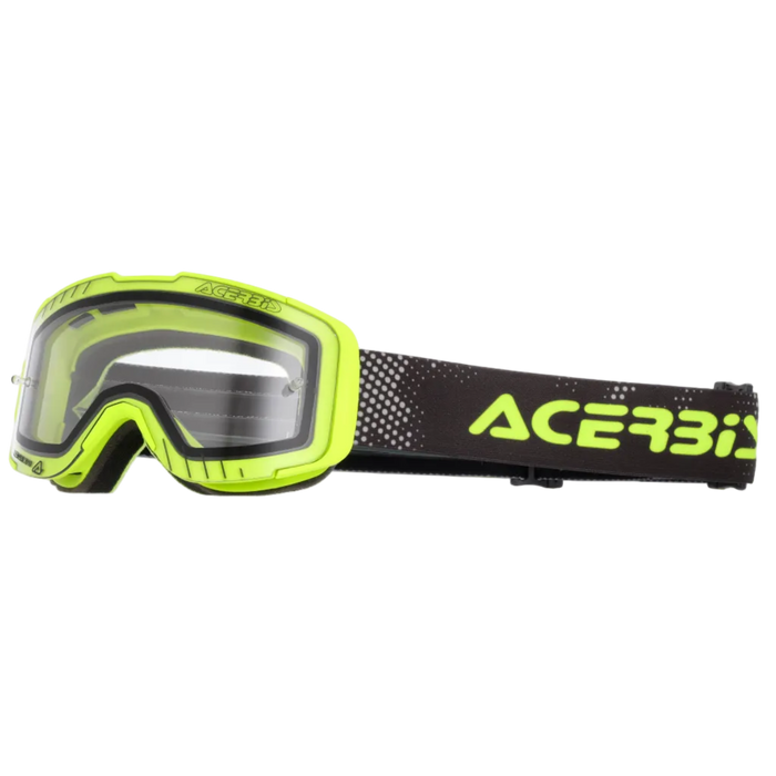 Maschera ACERBIS Kid Vanguard giallo fluo con lente trasparente