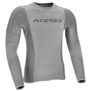 Gray long-sleeve shirt with Acerbis logo on a white background