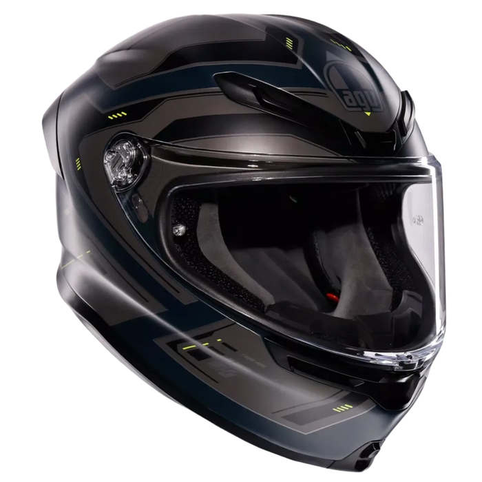 Casco AGV K6 S Enhance grigio opaco/giallo fluo
