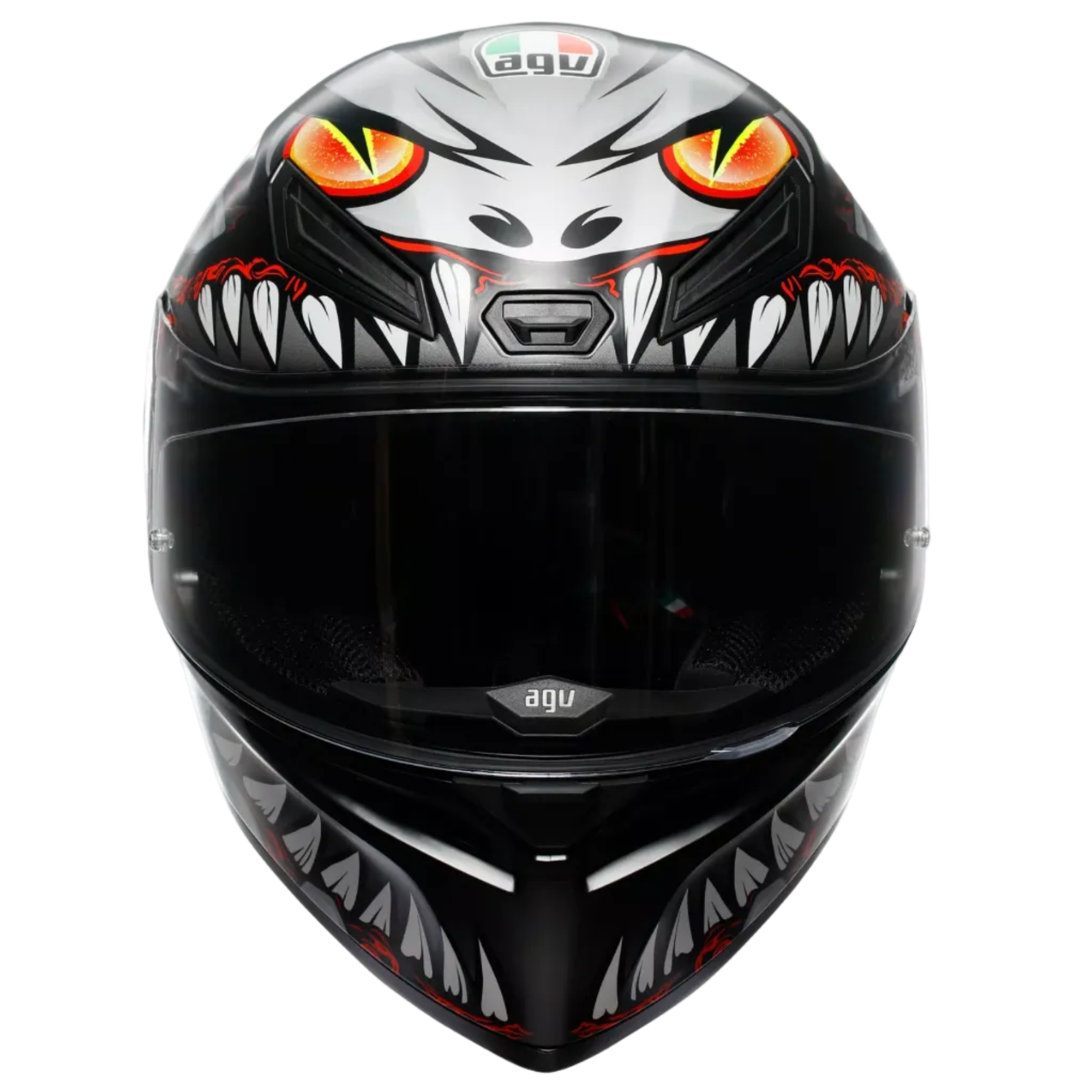 AGV kiiver K1 S Lizard matt must/punane/hall