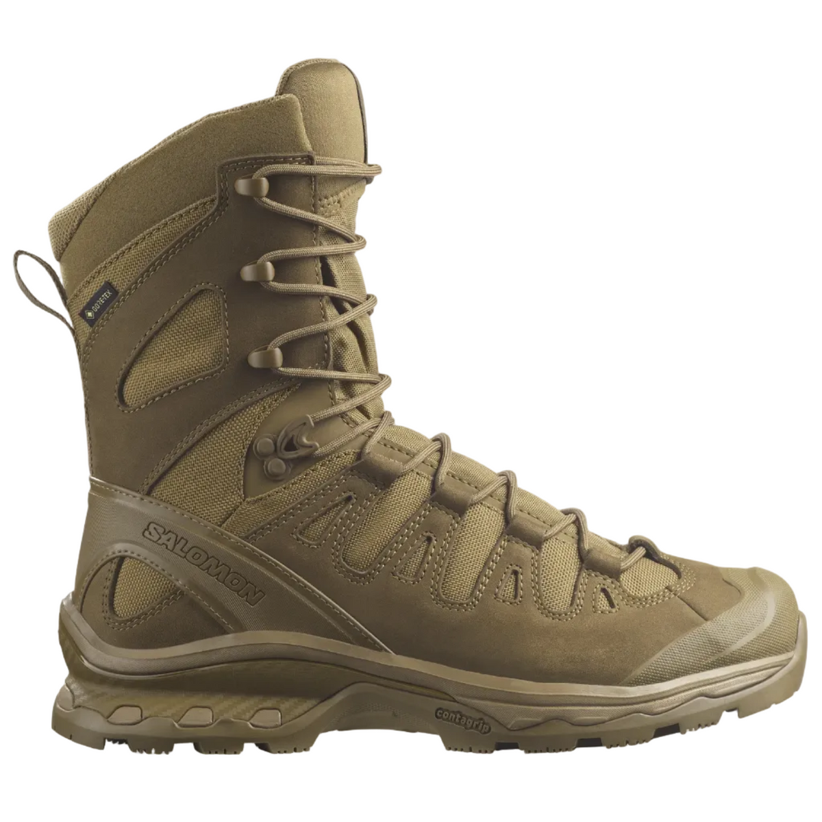 Chaussures tactiques SALOMON Quest 4D Forces 2 High GTX marron coyote