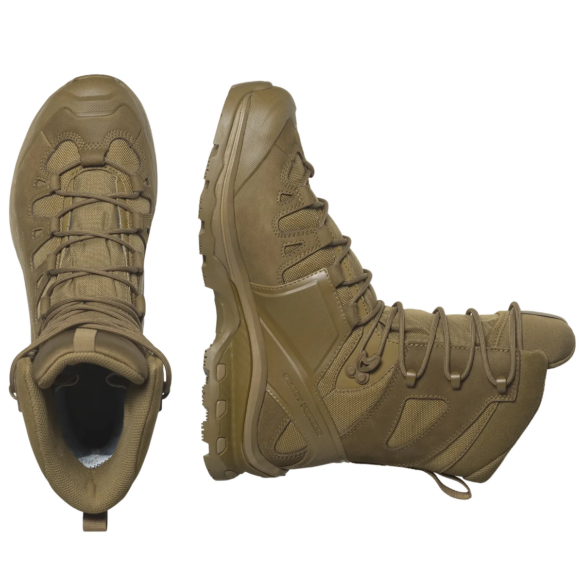 Chaussures tactiques SALOMON Quest 4D Forces 2 High GTX marron coyote