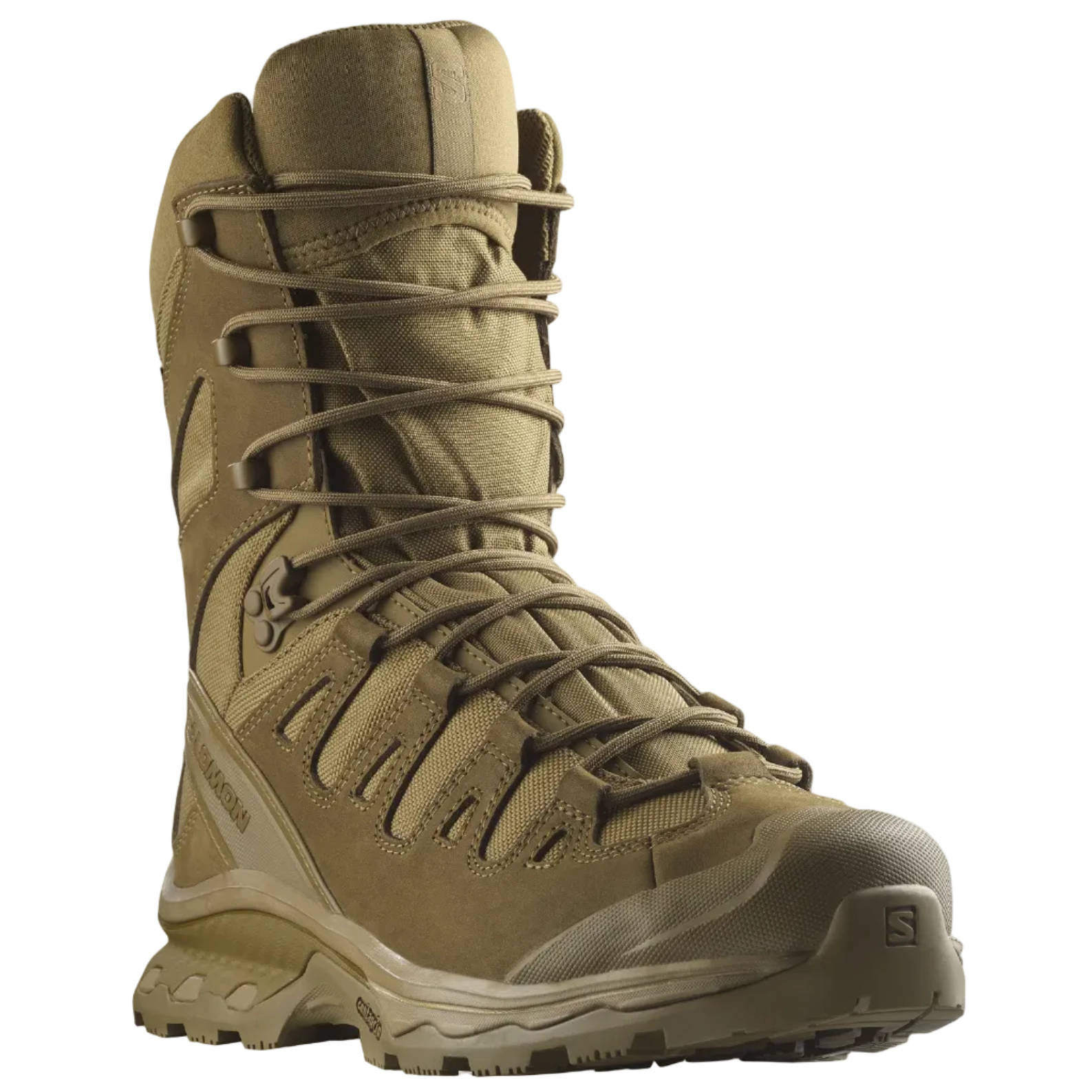 Chaussures tactiques SALOMON Quest 4D Forces 2 High GTX marron coyote