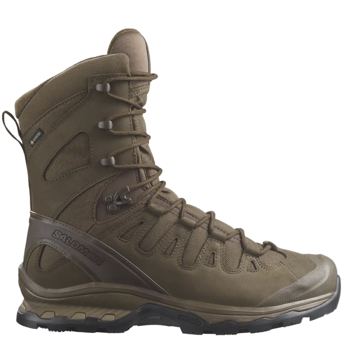 Chaussures tactiques SALOMON Quest 4D Forces 2 High GTX EN brun terre