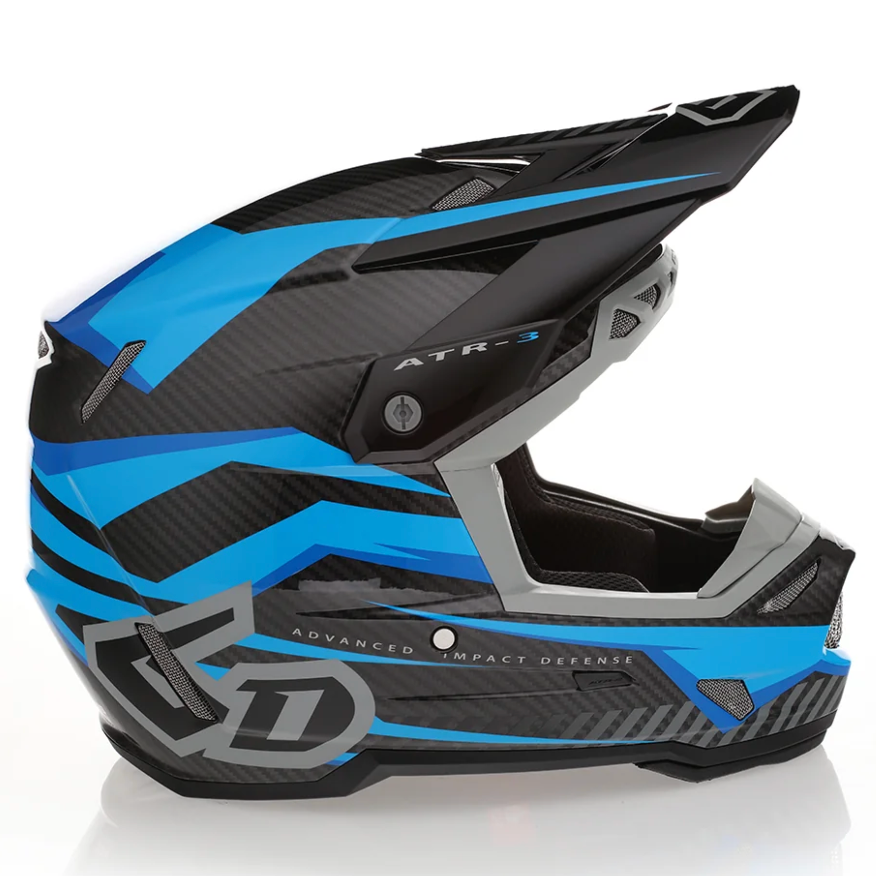 6D ATR-3 Rival FIM Gloss cyan helmet