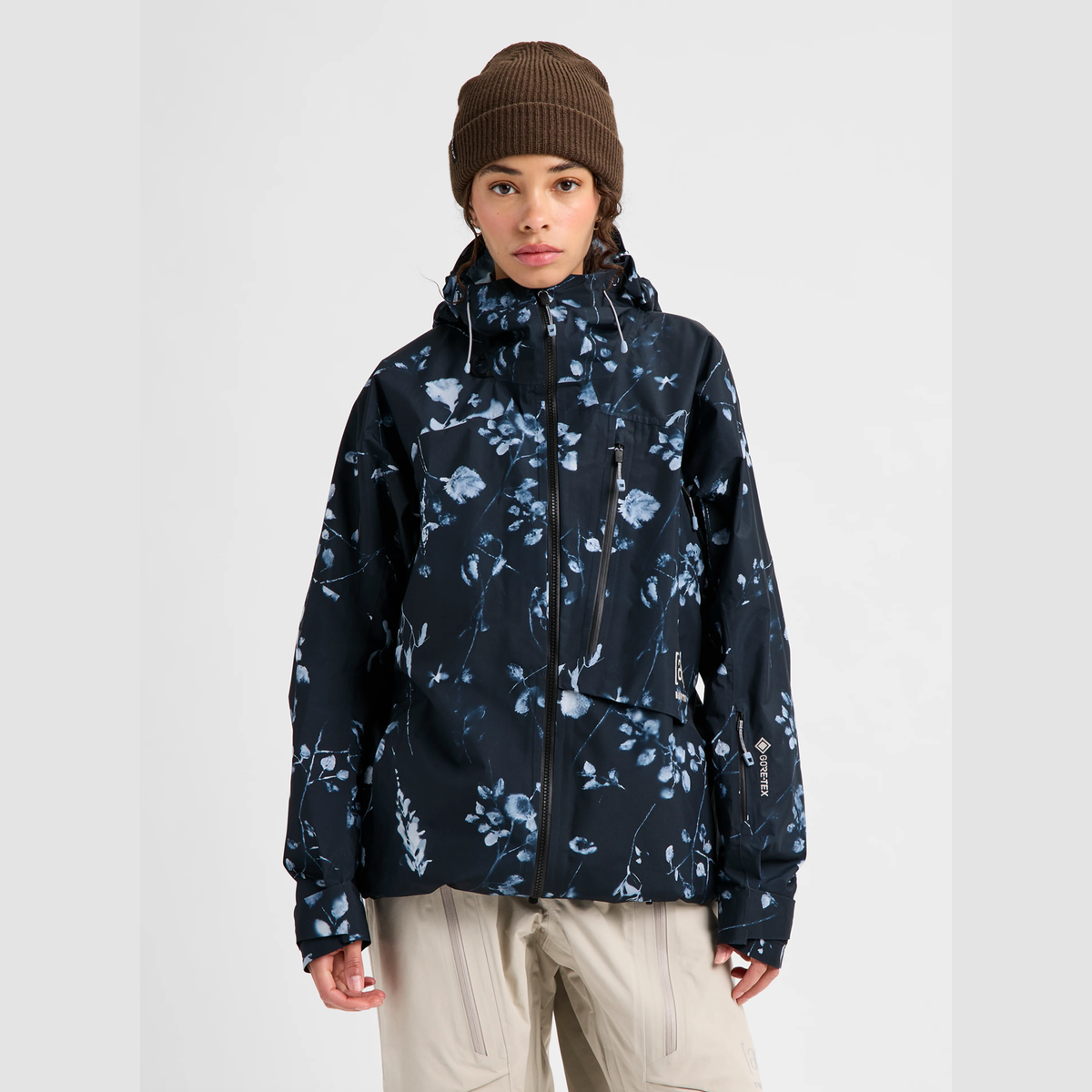 BURTON jacket W AK Gore Cyclc JKT cyanotype floral