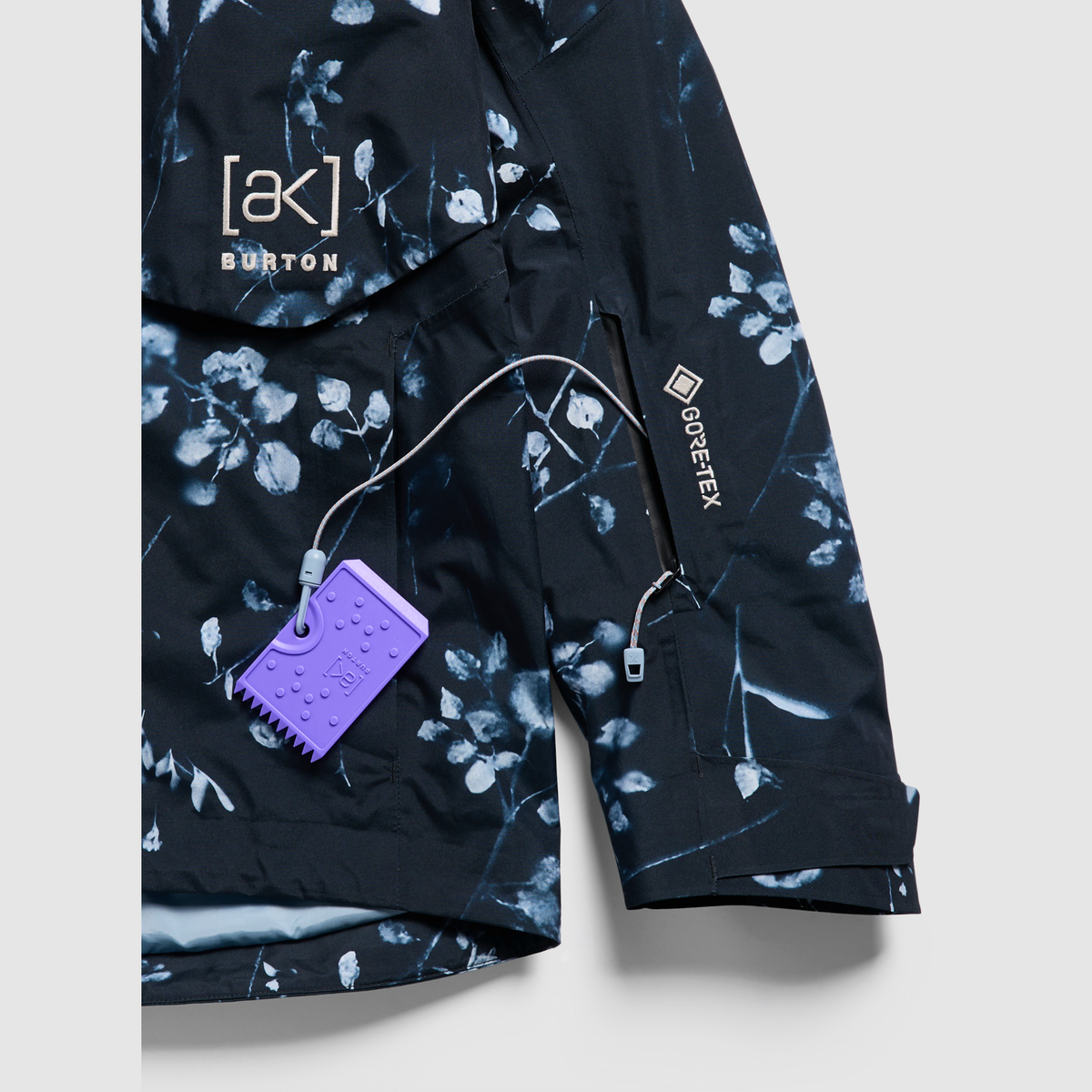 BURTON jacket W AK Gore Cyclc JKT cyanotype floral