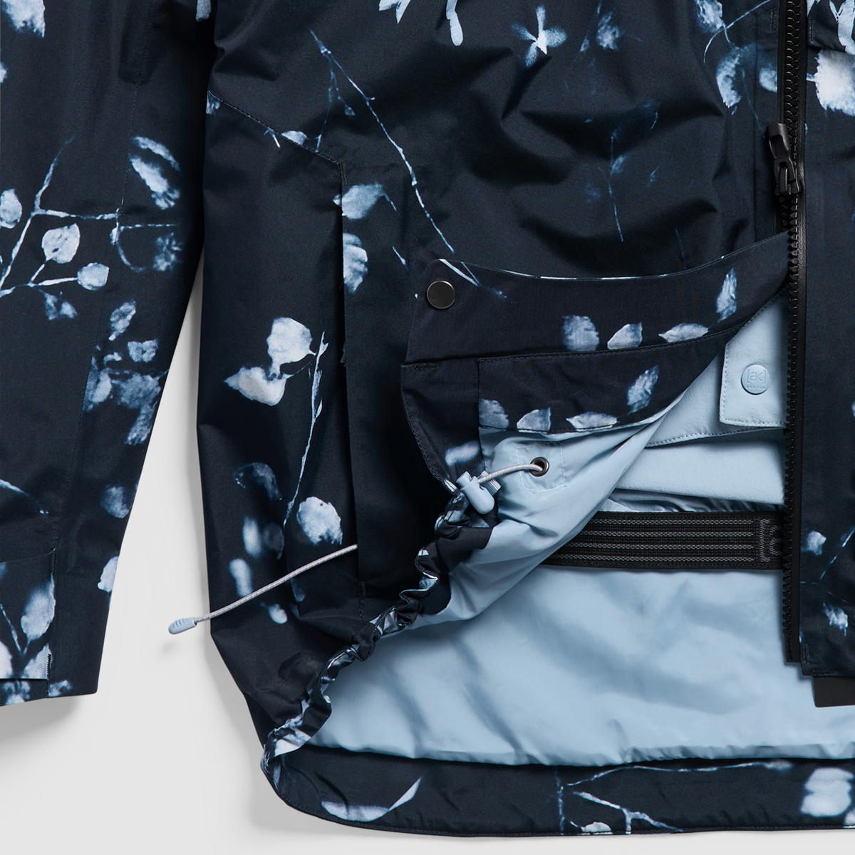 BURTON jacket W AK Gore Cyclc JKT cyanotype floral