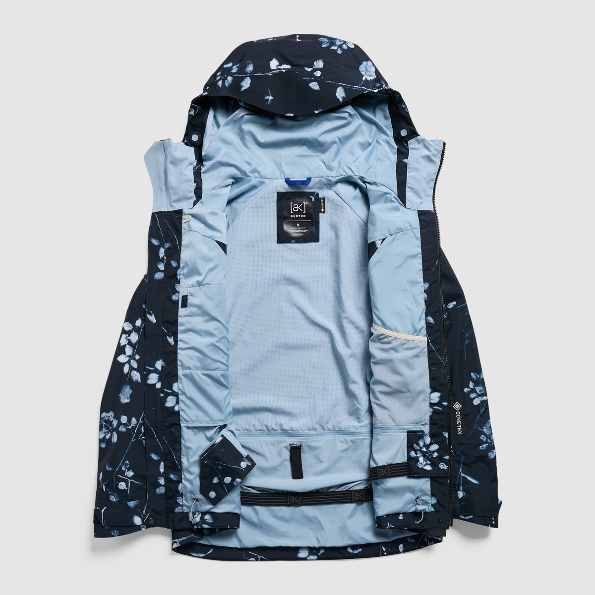 BURTON jacket W AK Gore Cyclc JKT cyanotype floral