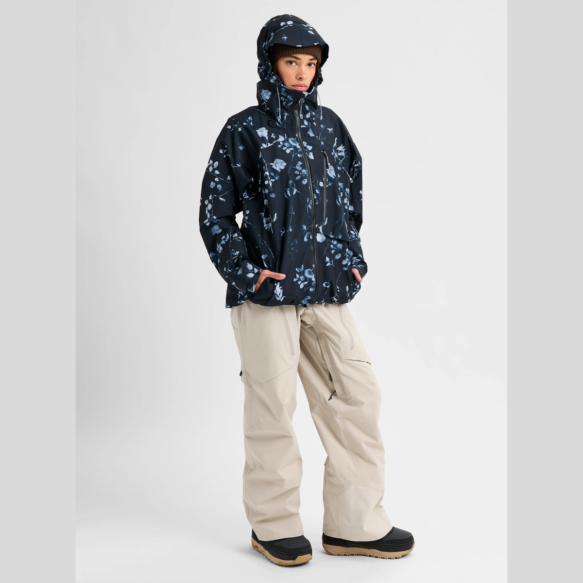BURTON jacket W AK Gore Cyclc JKT cyanotype floral
