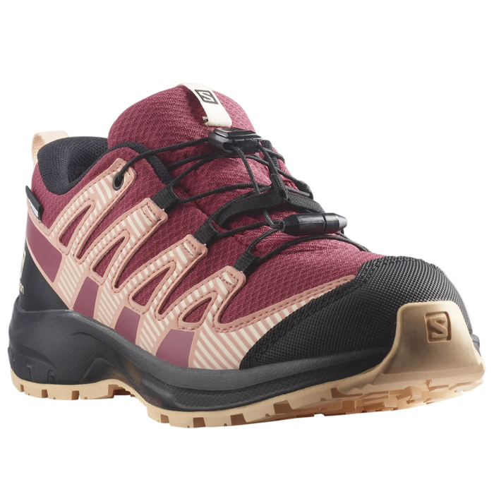 SALOMON buty XA Pro V8 CSWP K czarno-brzoskwiniowo-czerwone