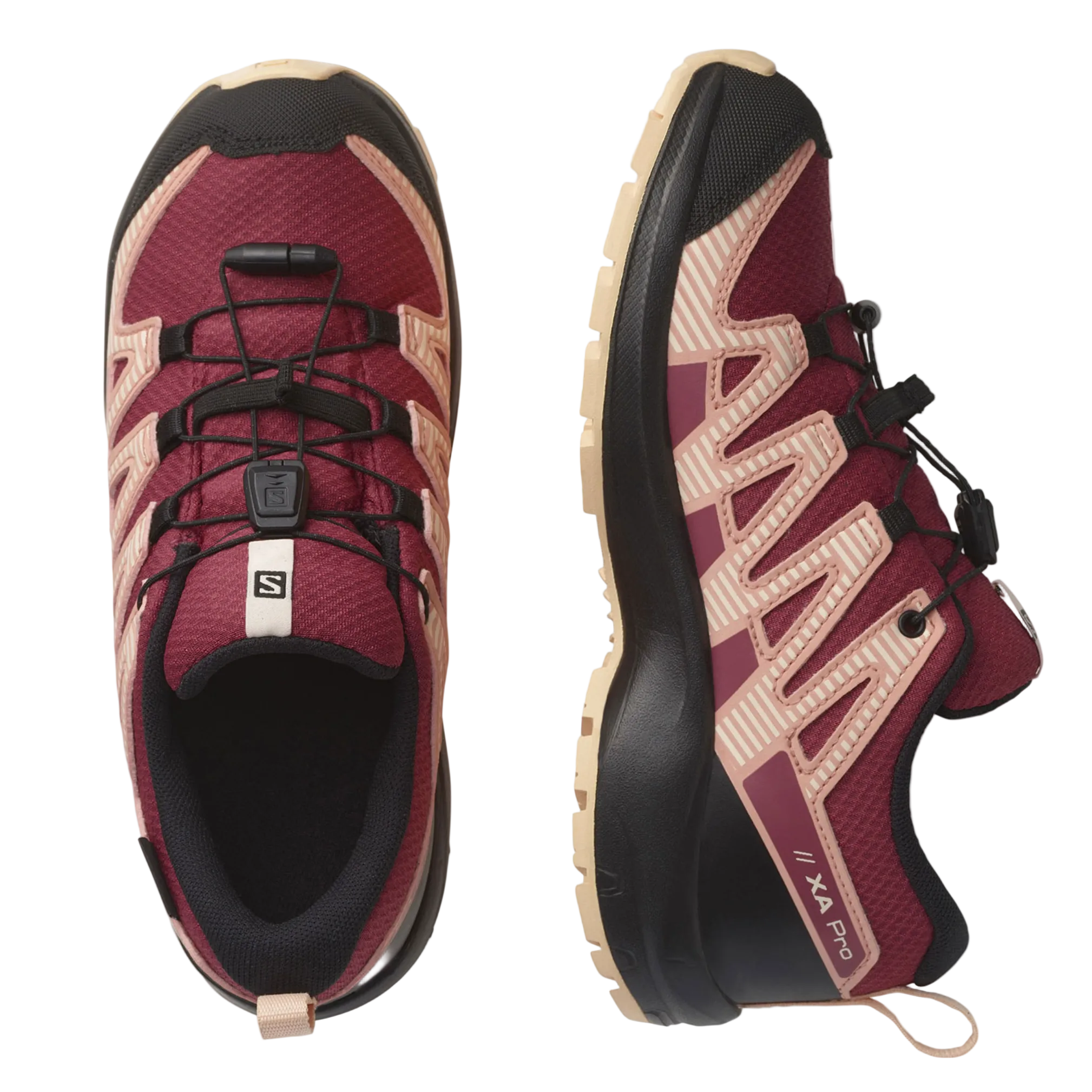 Chaussures XA Pro V8 CSWP K SALOMON noir/pêche/rouge