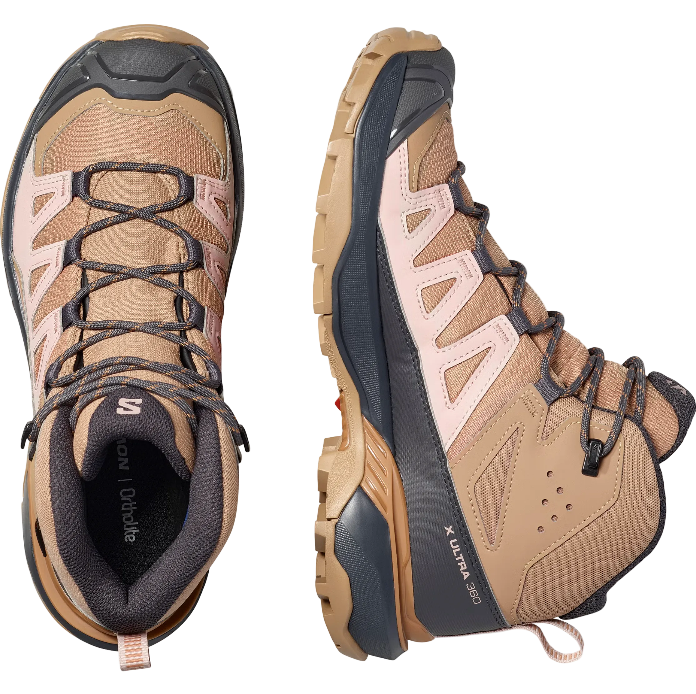 SALOMON sko X Ultra 360 Mid GTX W burro/skyggegrå/pecanbrun