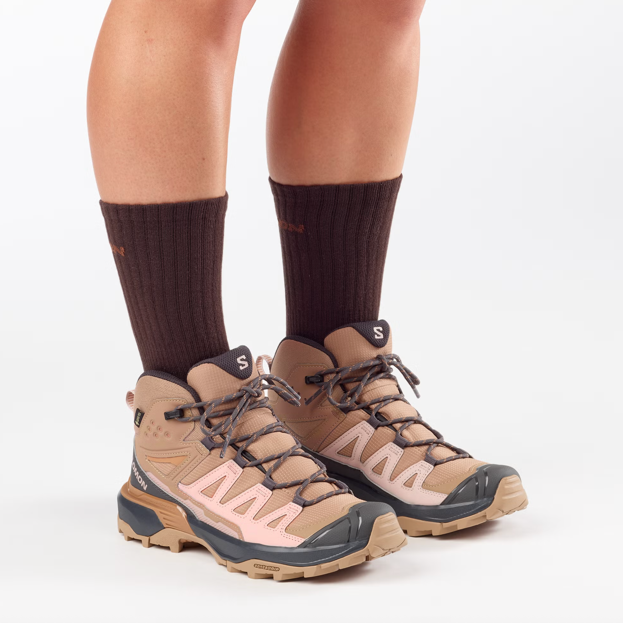 SALOMON sko X Ultra 360 Mid GTX W burro/skyggegrå/pecanbrun