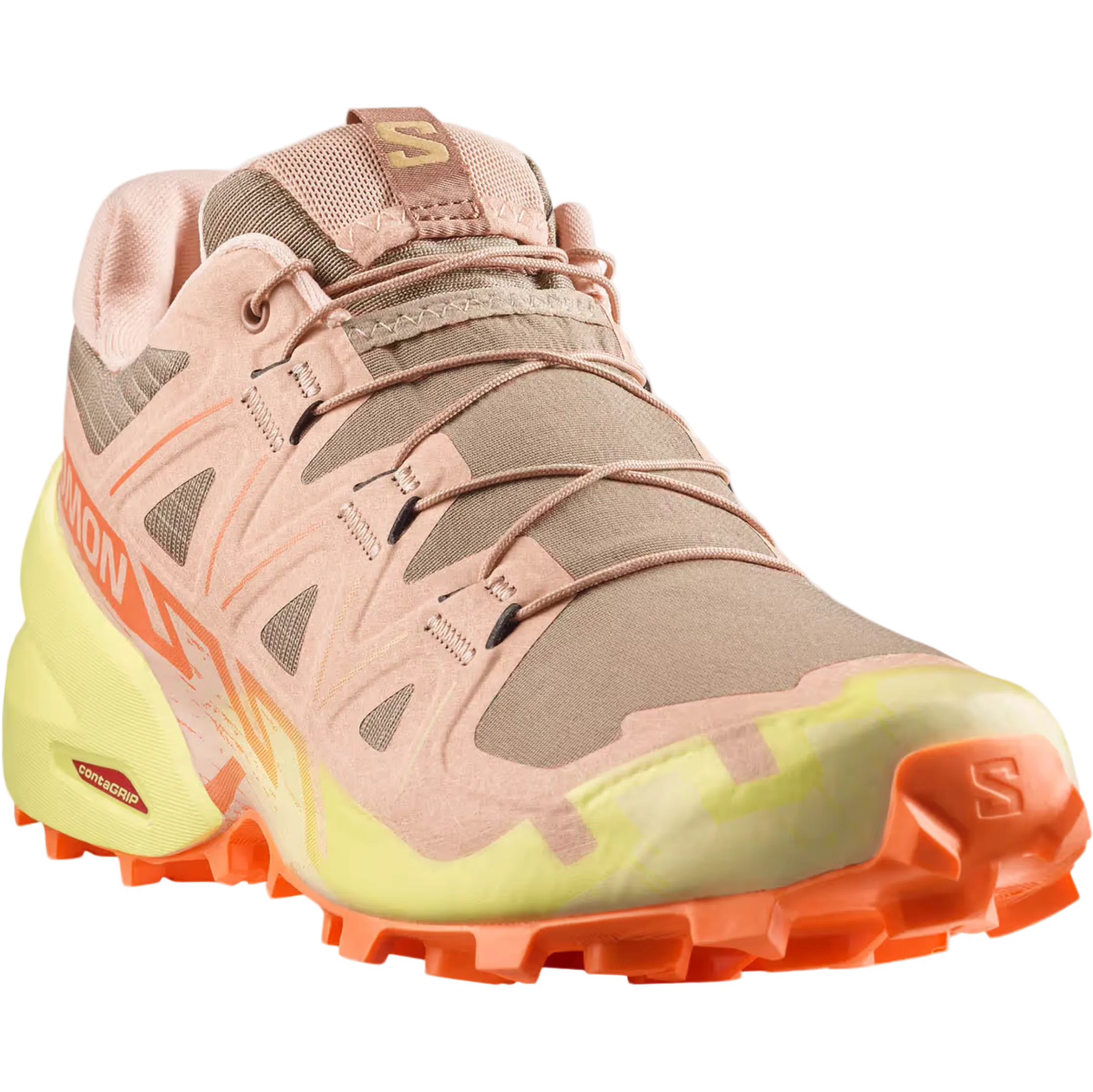 SALOMON sko Speedcross 6 W burro/sunny lime/almond cream