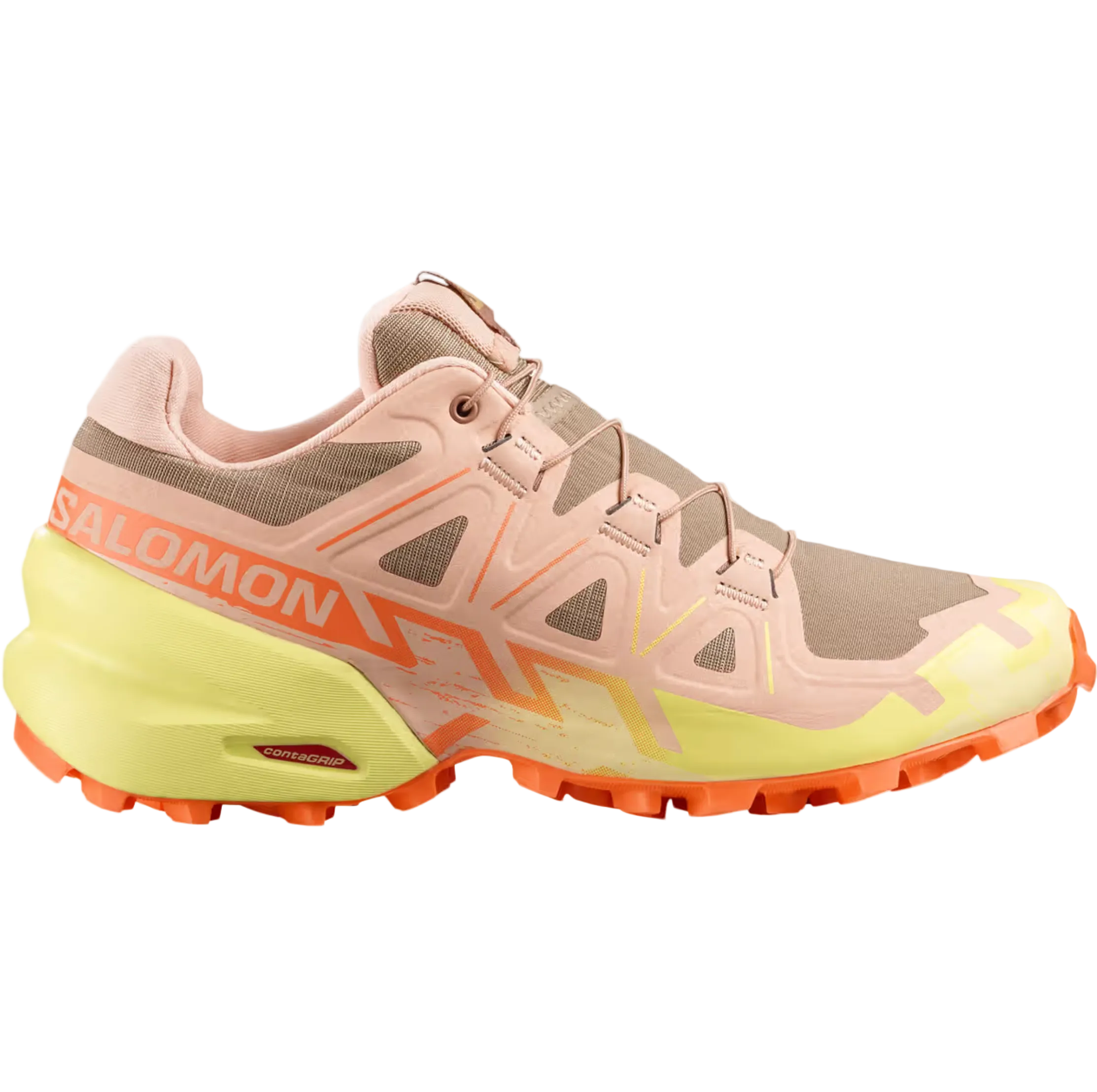 SALOMON sko Speedcross 6 W burro/sunny lime/almond cream