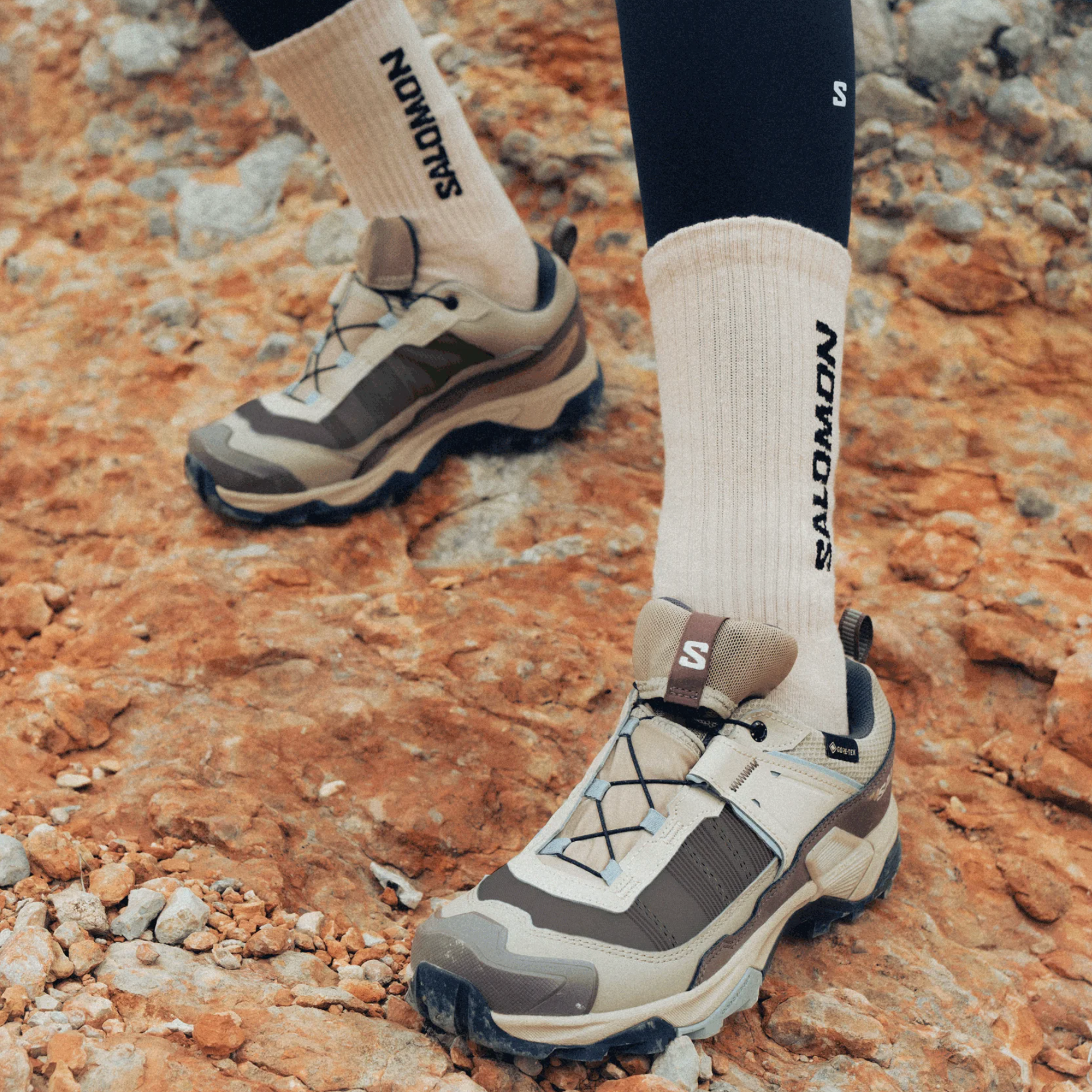 SALOMON sko X Ultra 5 GTX W desert tan/hvid peber/grøn milieu