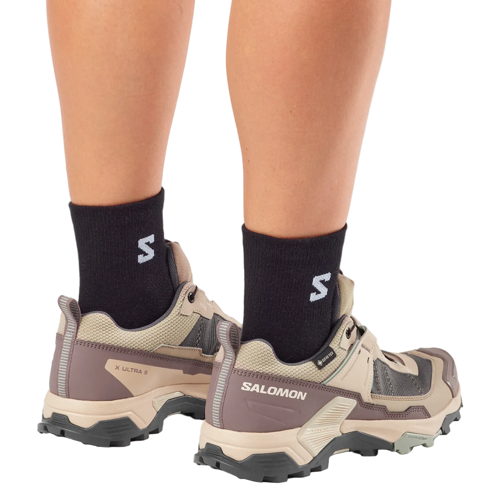 SALOMON sko X Ultra 5 GTX W desert tan/hvid peber/grøn milieu