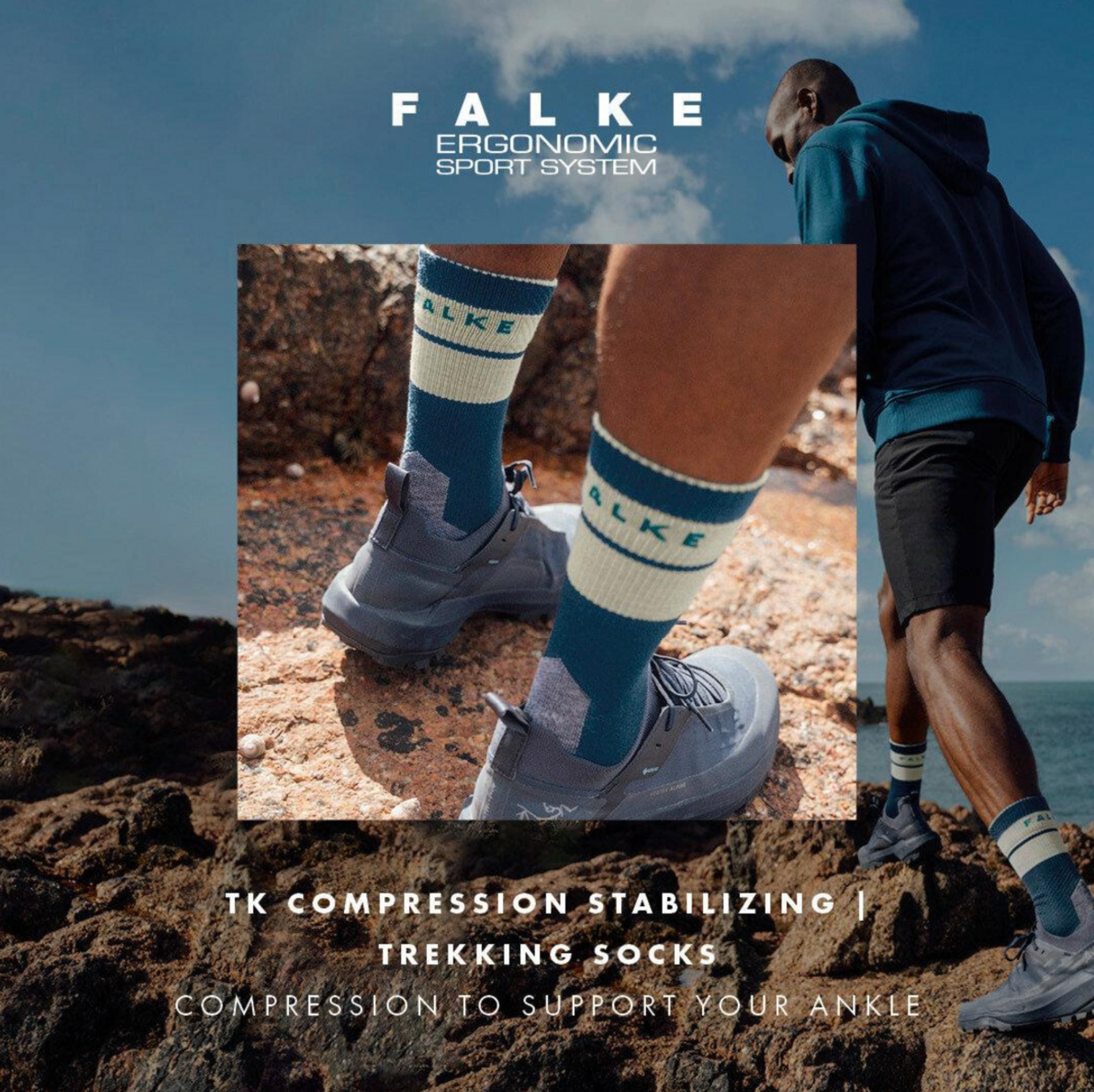 FALKE sokker TK COMPRESSION blå/lilla