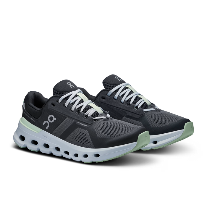 ON batai Cloudrunner 2 Wide W pilka/šviesiai žalia