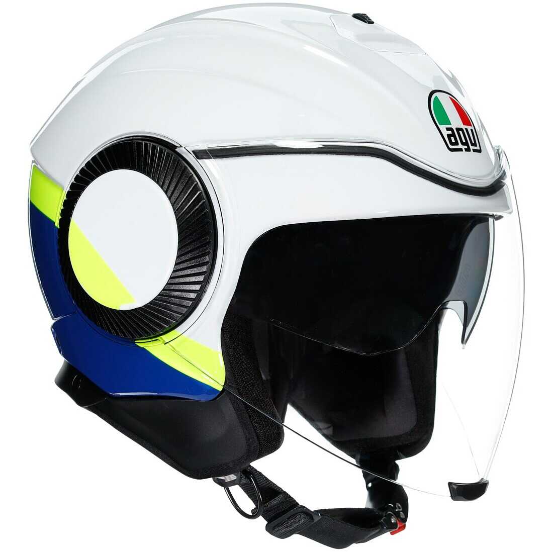 AGV kiiver Orbyt Block valge/sinine/kollane