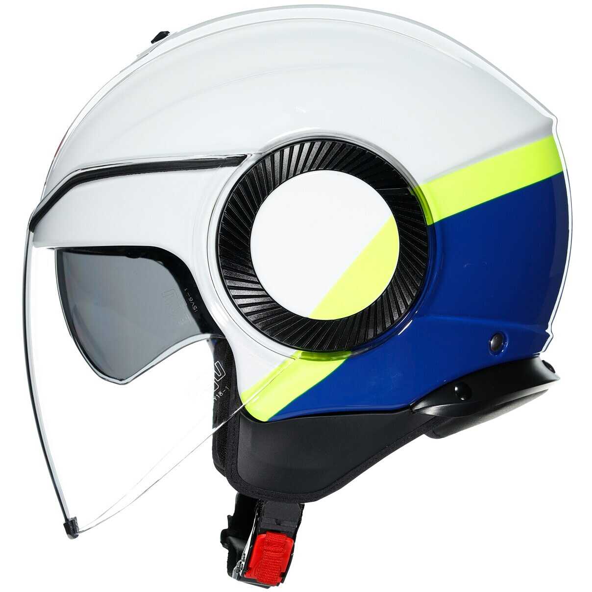 AGV kiiver Orbyt Block valge/sinine/kollane