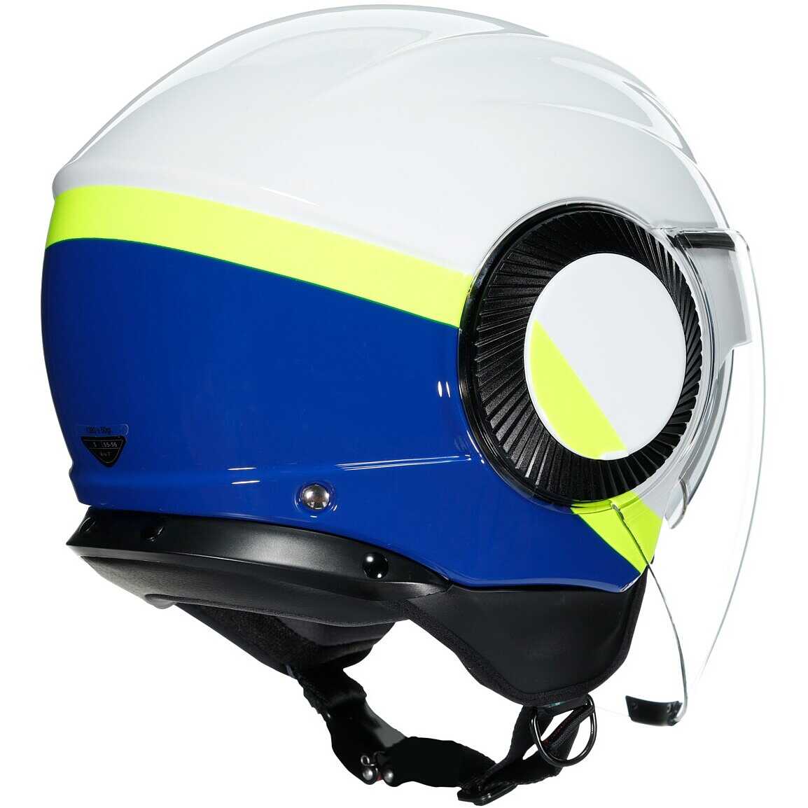AGV kiiver Orbyt Block valge/sinine/kollane
