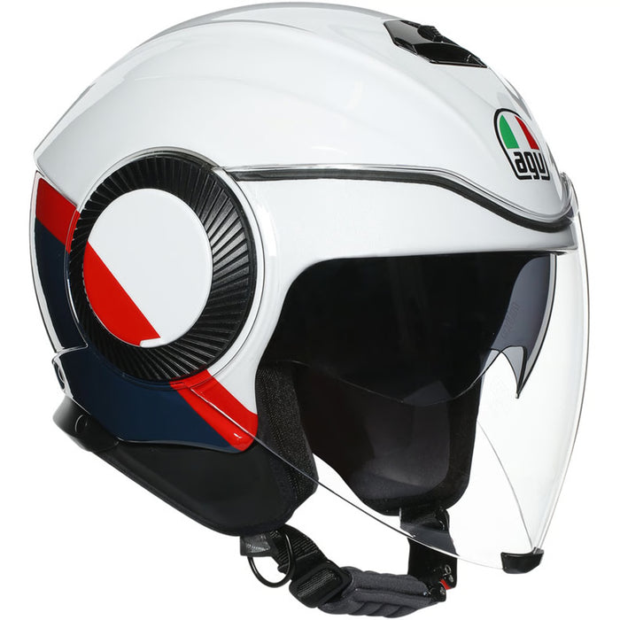 AGV helmet Orbyt Block pearl white/ebony/red fl