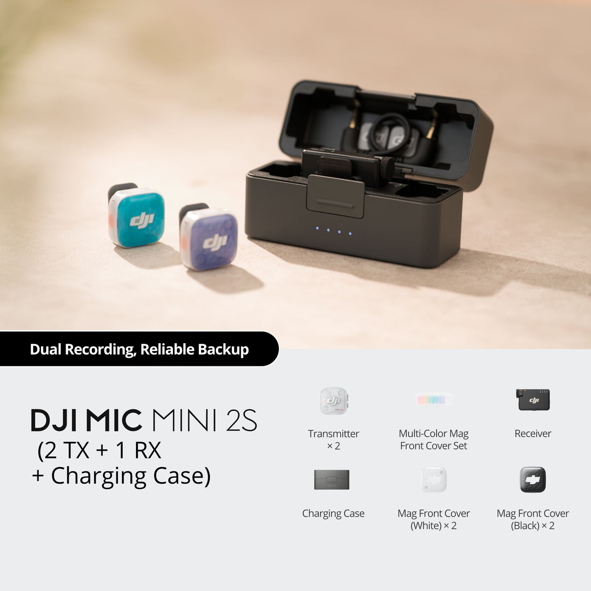 DJI Mic Mini 2S (2 TX + 1 RX + opladningsetui)
