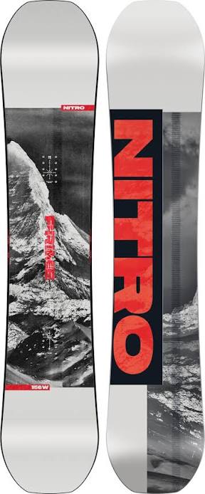 NITRO Snowboard Prime Raw Schwarz/Weiß/Rot Wide
