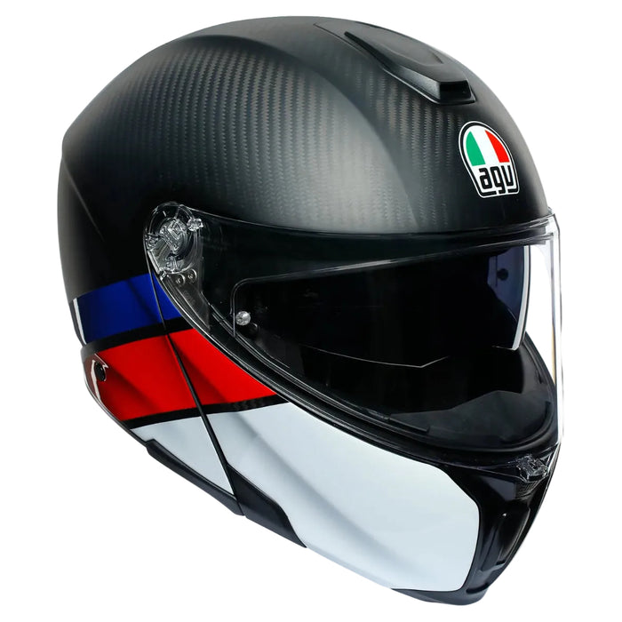 Casco AGV Sportmodular Carbon rosso/blu
