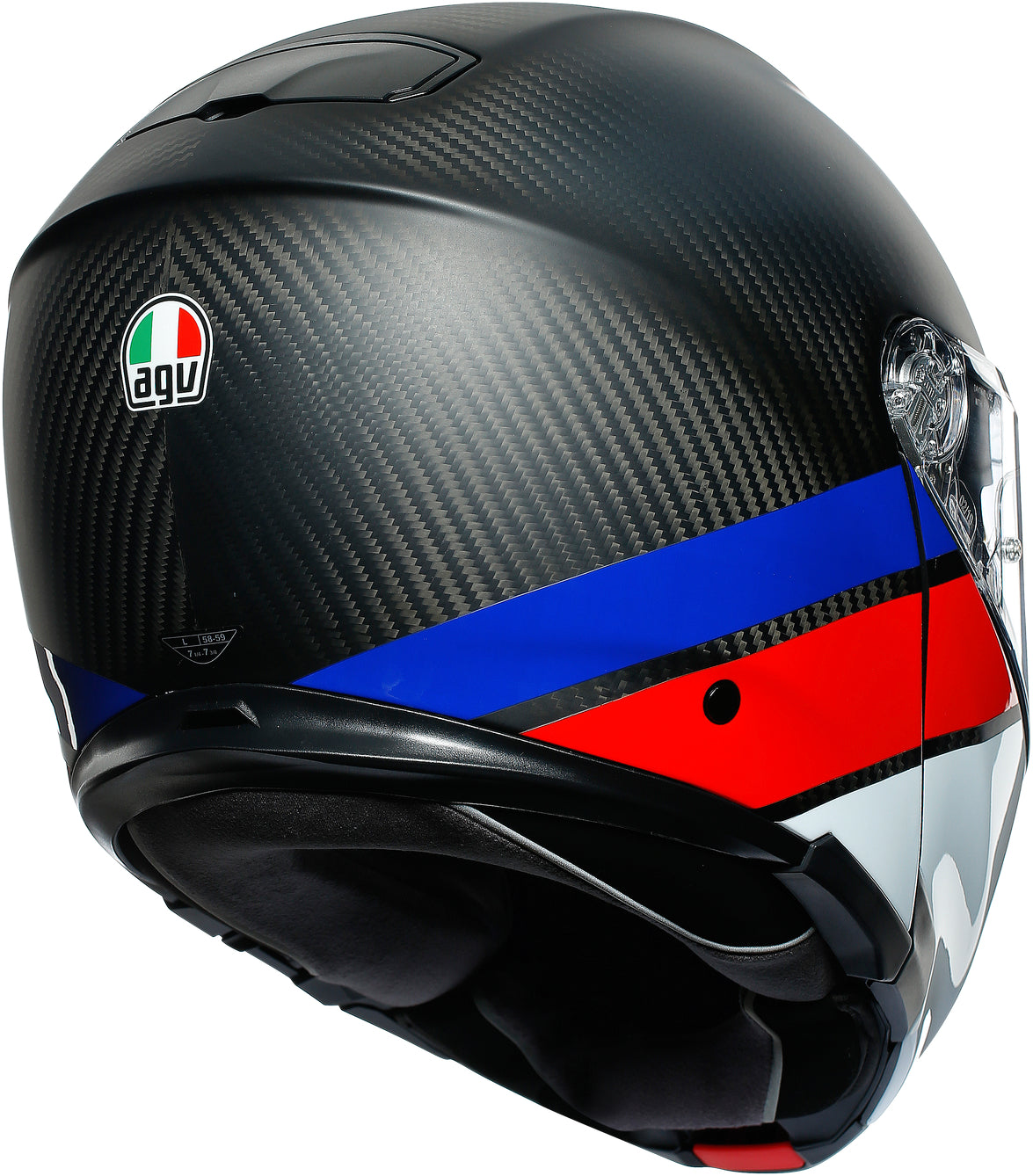 AGV kiiver Sportmodular süsinikkiust punane/sinine