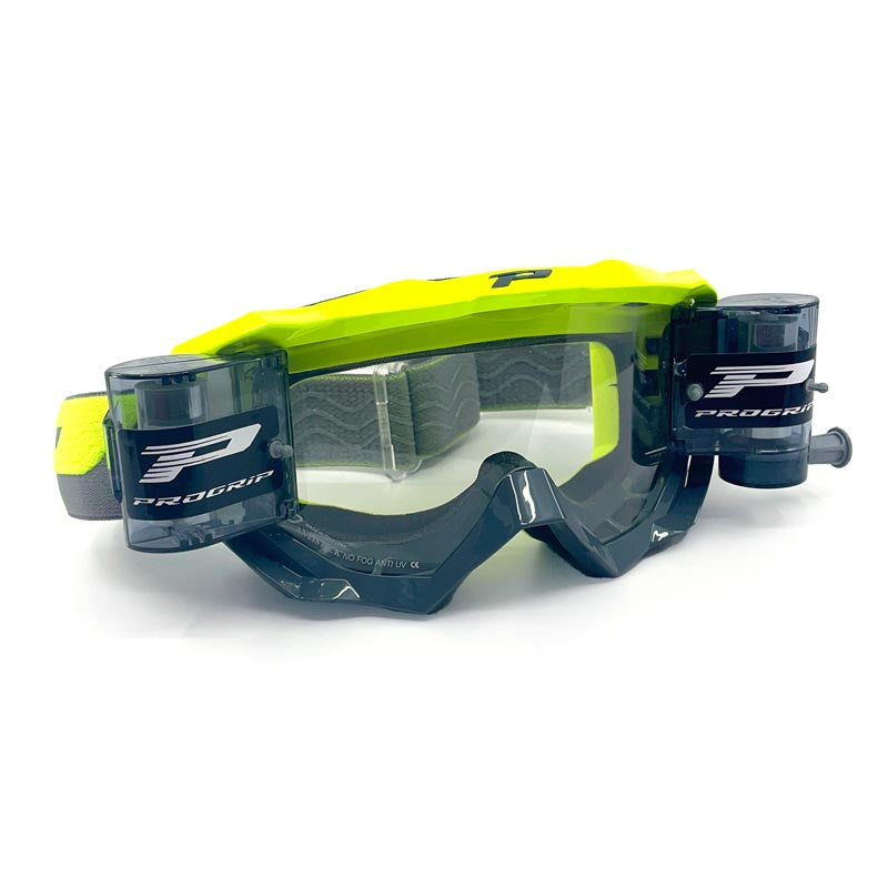 PROGRIP briller med Roll Off XL 3200 RO gul fluo/grå med klar 3215