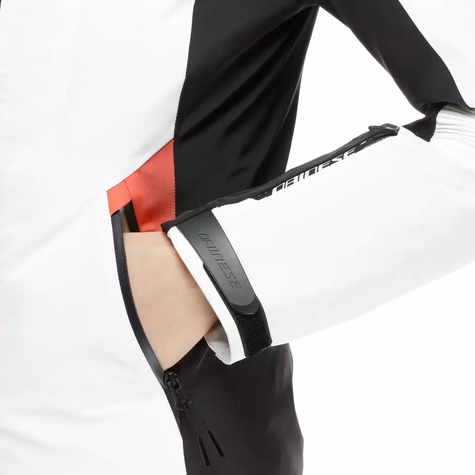 DAINESE striukė Speed Demon Lab Domeair Pro WMN balta/tempta limo/koralo spalvos
